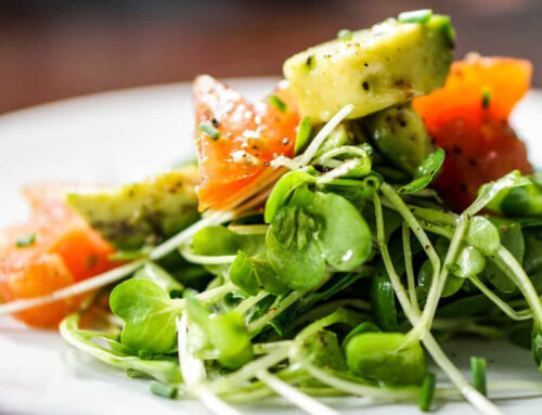 Arugula Micro Green Salad With Tomatoes And Avocado